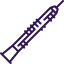 Umrisse einer Oboe